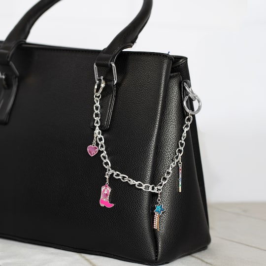 Pink Cowgirl Boot Austrian Crystal Charm by Bead Landing™